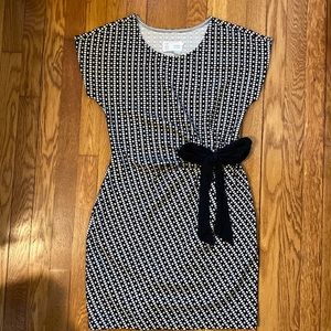 Anthropologie Saturday Sunday Geometric Retro Bow Ponte Dress
